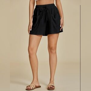 Black Viscose Linen Garment NWT